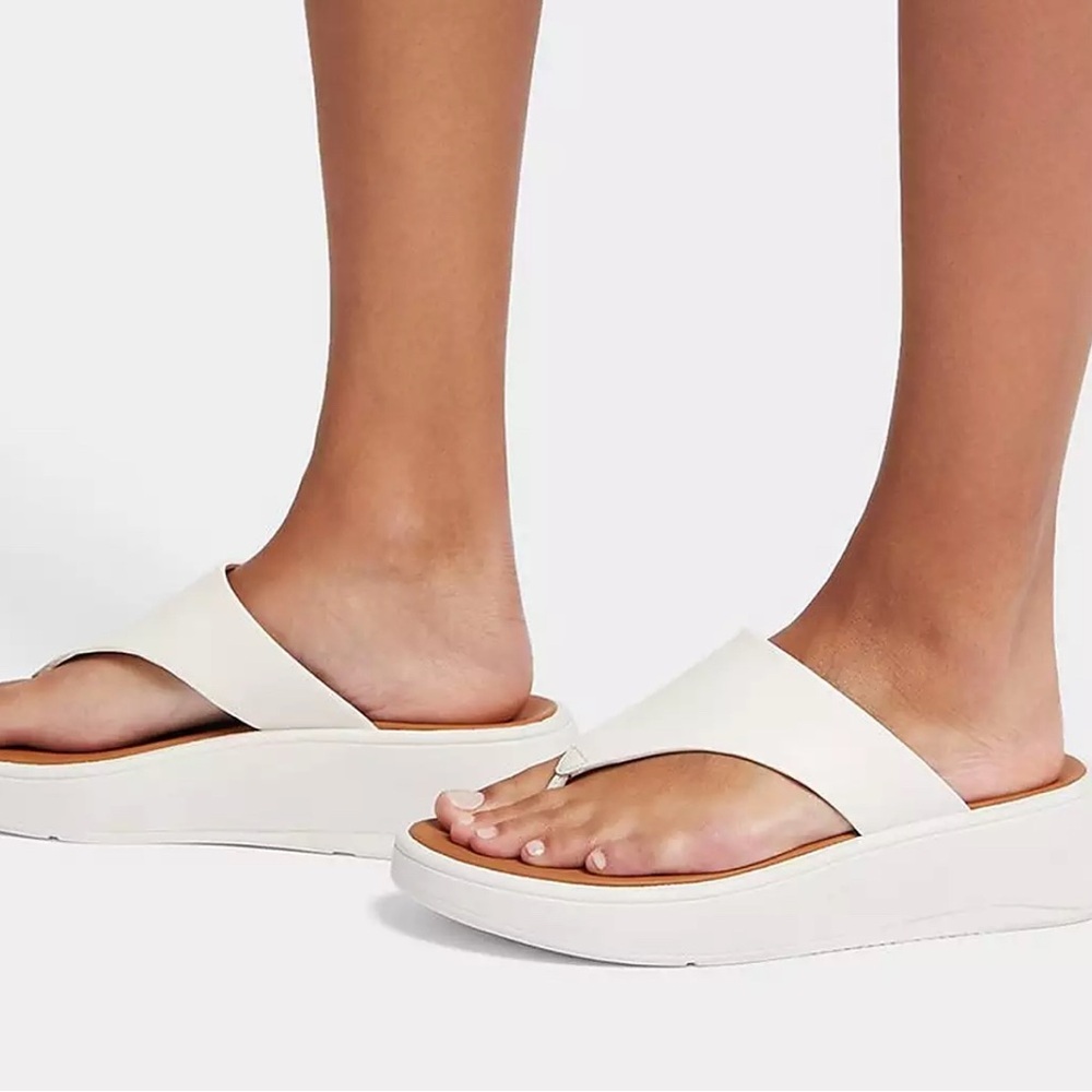 FITFLOP  F-MODE Leather‎ Flatform Toe-Post Sandals